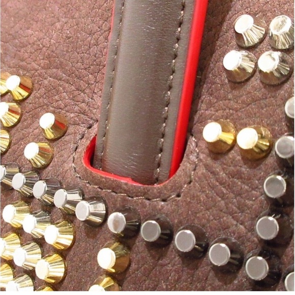 Christian Louboutin - Authentic Monogram Tritac Portfolio Spiked Leather Large - Picture 13 of 16